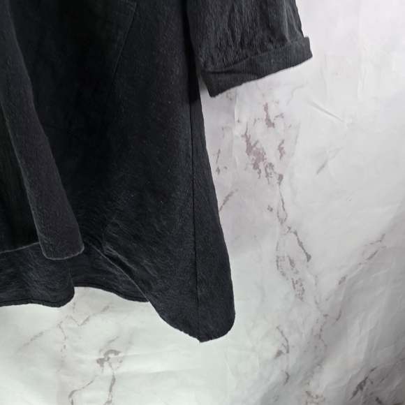 Habitat Shirt Womens Medium Tunic Button Front Back Textured Long Sleeve Gauze - Picture 4 of 13